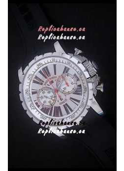 Roger Dubius Excalibur Chronoexcel Swiss Watch in White Dial