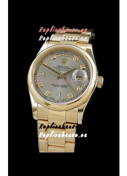Rolex Day Date Japanese Full Gold Diamond Replica Watch