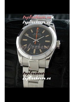 Rolex Oyster Perpetual Milgauss Japanese Replica Watch in Black Dial