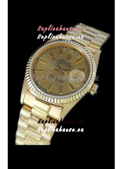 Rolex Replica Day Date Japanese Mens Gold Watch