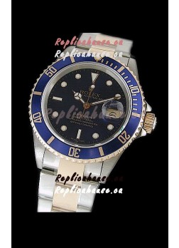 Rolex Submariner Japanese Watch in Blue Bezel Two Tone Case