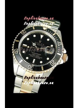 Rolex Submariner Japanese Watch in Black Bezel Two Tone Case