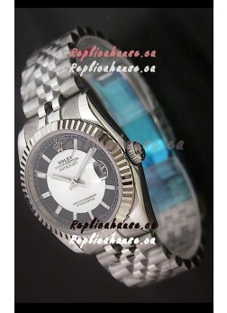 Rolex Datejust Oyster Perpetual Superlative ChronoMeter Replica Watch in Black & White Dial