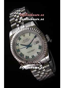 Rolex Datejust Mens Japanese Replica Watch in White Dial