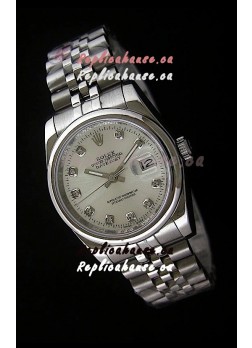 Rolex Datejust Mens Japanese Replica Watch in White Dial
