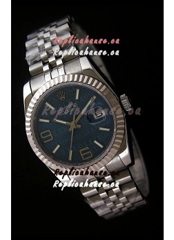 Rolex Datejust Mens Japanese Replica Watch in Blue Dial