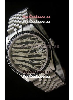 Rolex Datejust Mens Japanese Replica Watch in Leopard Dial