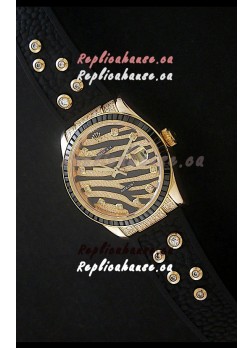 Rolex DateJust Rose Gold Diamond Japanese Replica Watch