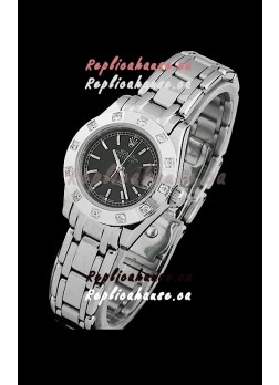 Rolex Datejust Ladies Japanese Replica Ladies Watch in Black Dial