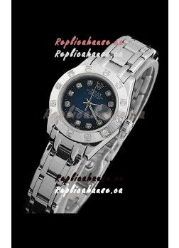 Rolex Datejust Ladies Japanese Replica Ladies Watch in Dark Blue Dial
