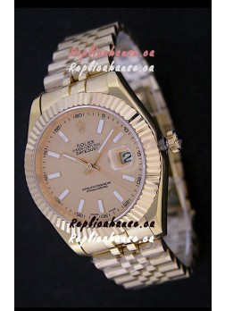 Rolex Datejust Japanese Replica Rose Gold Watch 