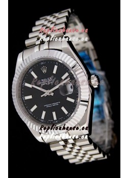 Rolex DateJust Japanese Replica Watch in Black Dial