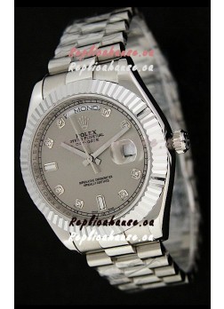 Rolex Oyster Perpetual Day Date Japanese Replica Watch in Grey Dial