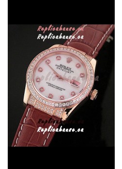 Rolex DateJust Japanese Mens Replica Watch in Mop White Dial