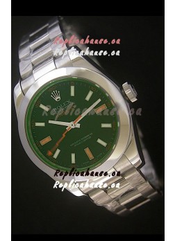 Rolex Oyster Perpetual Milgauss Swiss Replica Watch in Black Dial