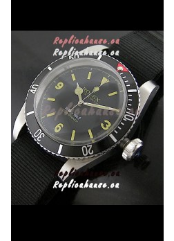 Rolex Submariner Swiss Replica Watch in Domed Crystal and Nylon Strap
