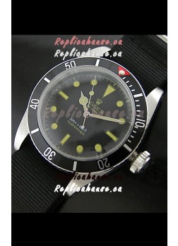 Rolex Submariner Swiss Replica Watch in Domed Crystal Nylon Strap