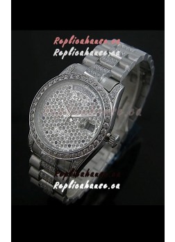 Rolex Day Date Japanese Automatic Replica Watch in Diamonds Dial