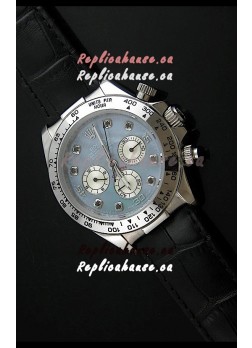 Rolex Daytona Japanese Replica Steel Watch in Light Blue Dial