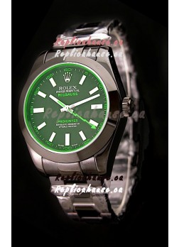 Rolex Milguass Prohunter Swiss PVD Watch in Green Dial