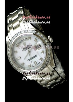 Rolex Oyster Perpetual Day Date Japanese Automatic Watch in Mop White Dial