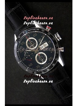 Tag Heuer Carrera Tachymeter Swiss Chronograph Watch in Black