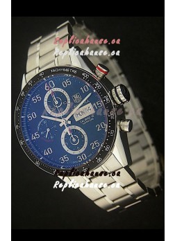 Tag Heuer Carrera Tachymeter Swiss Chronograph Watch in Blue Dial