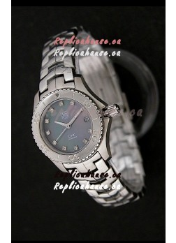 Tag Heuer Link Swiss Ladies Watch in Mother of Pearl Dark Green Dial