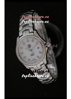 Tag Heuer Link Swiss Ladies Watch in Mother of Pearl White Dial