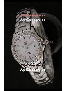 Tag Heuer Link Swiss Ladies Watch in Mother of Pearl White Dial