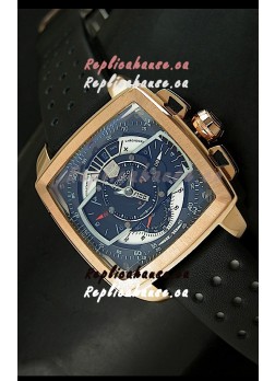 Tag Heuer Monaco Mikrograph Japanese Replica Rose Gold Watch 