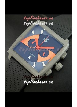Tag Heuer Monaco Limited Edition Japanese Replica Titanium Watch in Orange Markers