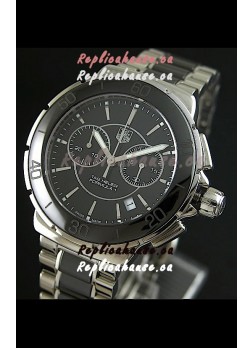 Tag Heuer Formula 1 Chronograph Swiss Replica Ceramic Ladies Watch in Black Dial