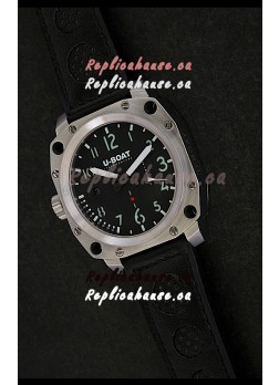 U-Boat Thousands of Feet Steel Watch in Black Dial