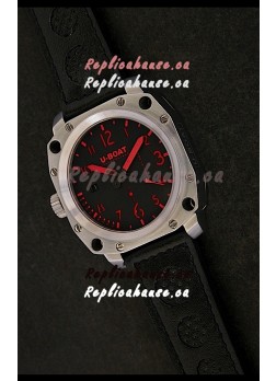 U-Boat Thousands of Feet Steel Watch in Black Dial