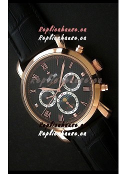 Vacheron Constantin Perpetual Calendar Japanese Watch in Black Dial