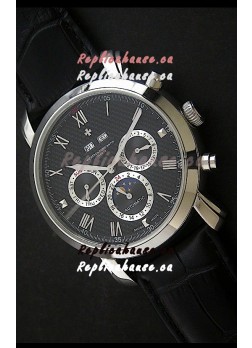 Vacheron Constantin Perpetual Calendar Japanese Watch in Black Dial
