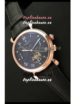Vacheron Constantin Reserve Tourbillon Japanese Replica Watch in Rose Gold