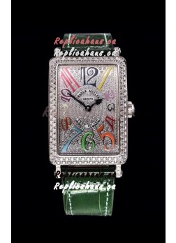 Franck Muller Long Island Color Dreams Ladies Swiss Watch in Green Strap