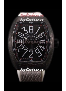 Franck Muller Vanguard Carbon Casing Black Indexes Swiss Watch