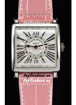 Franck Muller Master Square Ladies Pink Strap 1:1 Mirror Replica Watch