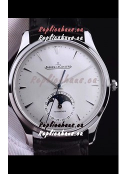 Jaeger LeCoultre Master Ultra Thin Moon Stainless Steel 1:1 Mirror Replica Watch 