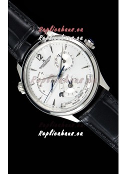 Jaeger LeCoultre Master Geographic Power Reserve 904L Steel Swiss Watch