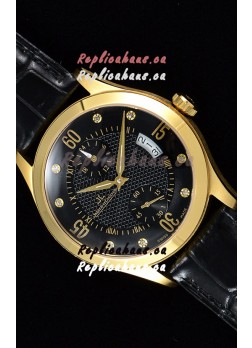 Jaeger LeCoultre Master Control Yellow Gold Swiss Replica Watch 