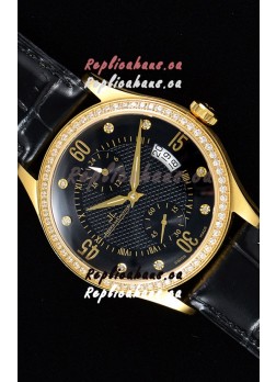 Jaeger LeCoultre Master Control Yellow Gold Swiss Replica Watch 