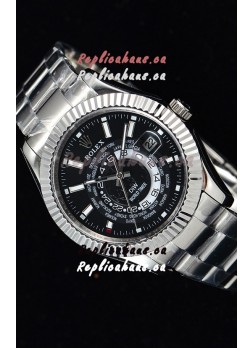 Rolex SkyDweller Swiss Watch in Steel Case - DIW Edition Black Dial 