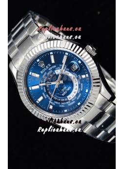 Rolex SkyDweller Swiss Watch in Steel Case - DIW Edition Blue Dial 