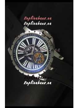 Roger Dubuis Excalibur Tourbillon Watch Japanese Movement - Black Dial