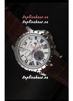 Roger Dubuis Excalibur Calendar Watch in White Dial 