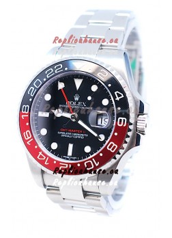 Rolex GMT Masters II 2011 Edition Replica Watch in Black and Red Bezel
